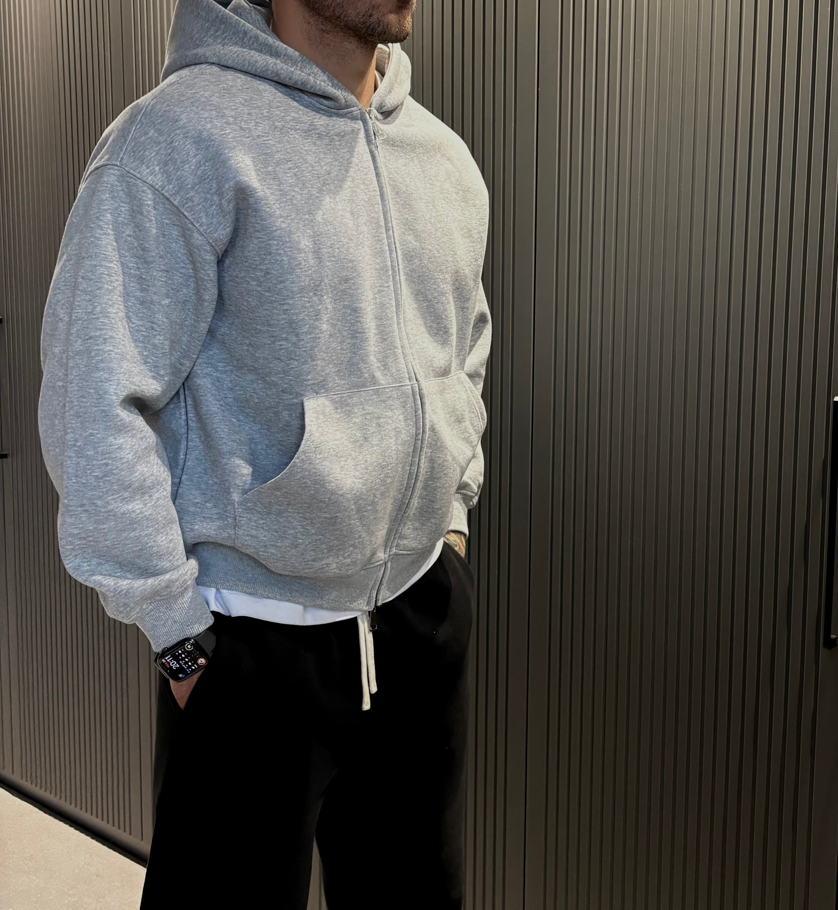 Grey Double Zip Jacket