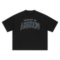Black Boxy Oversized Clothing Dept T-Shirt