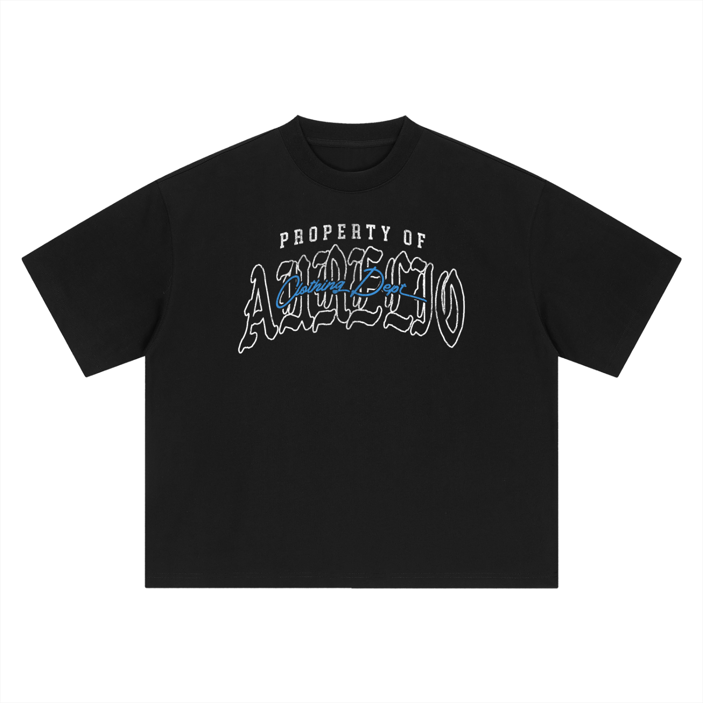 Black Boxy Oversized Clothing Dept T-Shirt