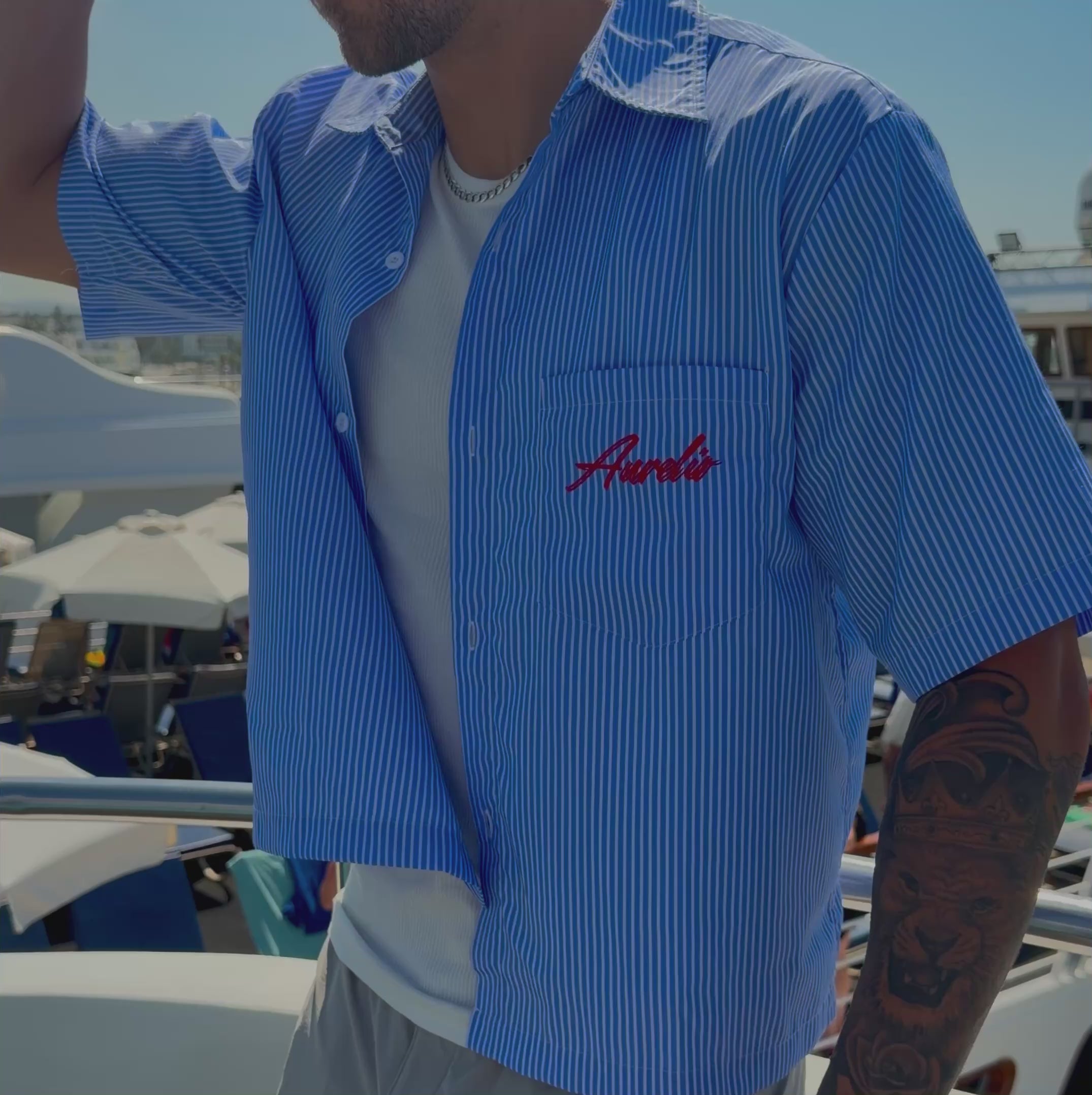 Blue Aurelio Boxy Shirt
